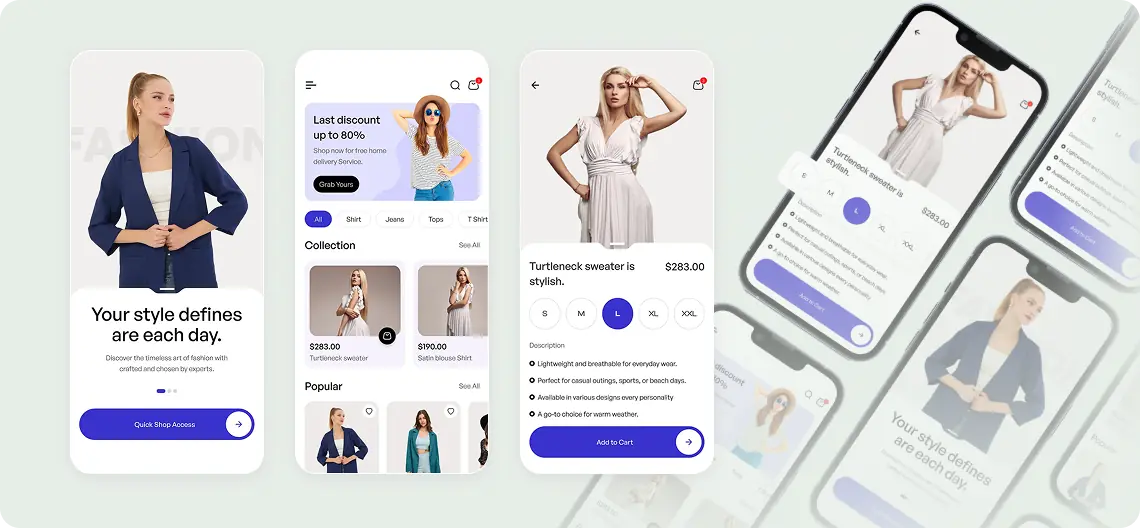 Screenshot of the AI-Fashion Social Mobile App project interface